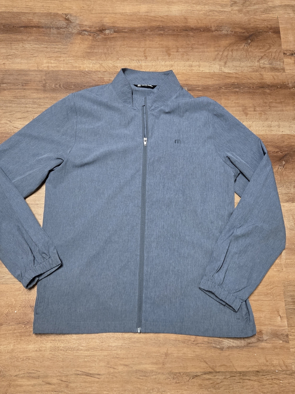 Travis Mathew Men's Slate Gray Full-Zip Windbreaker Lightweight Jacket Large